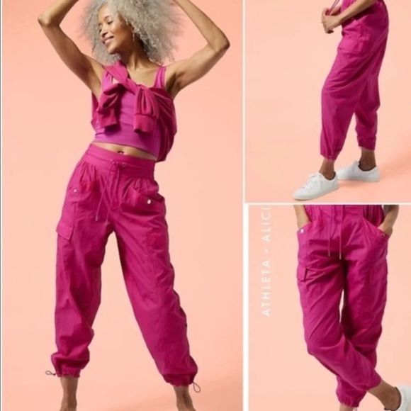 NWT Awesome Alicia Keys Utility Pant Hot Pink - Picture 2 of 4